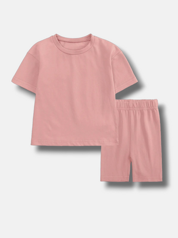 T-Shirt & Shorts Set - Rose