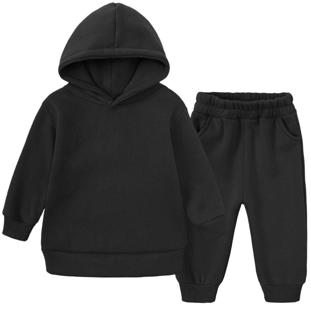 Jogging Suit black - Ahoiikids