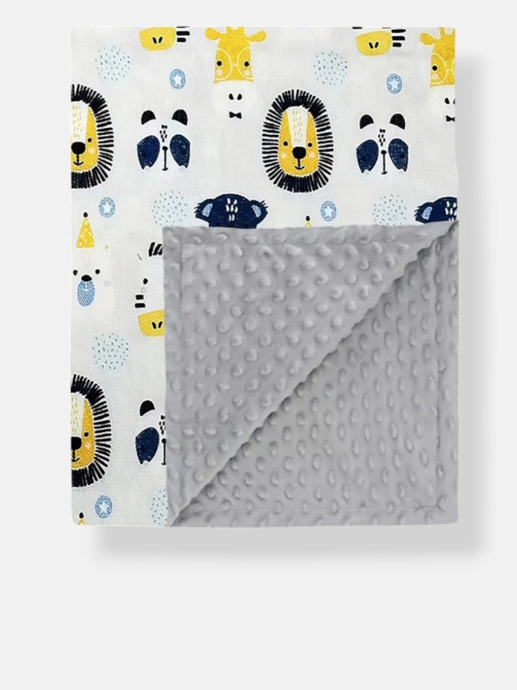 Minky Dot grey/Lion