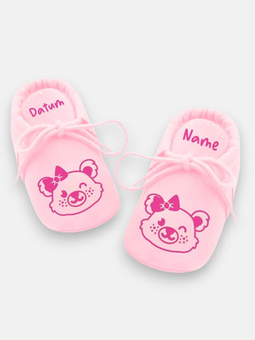 Baby Shoes rósa Bear