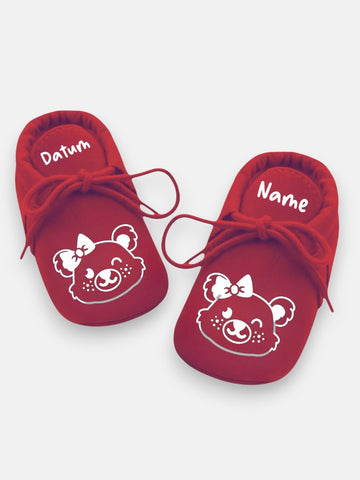 Baby Shoes red Bear