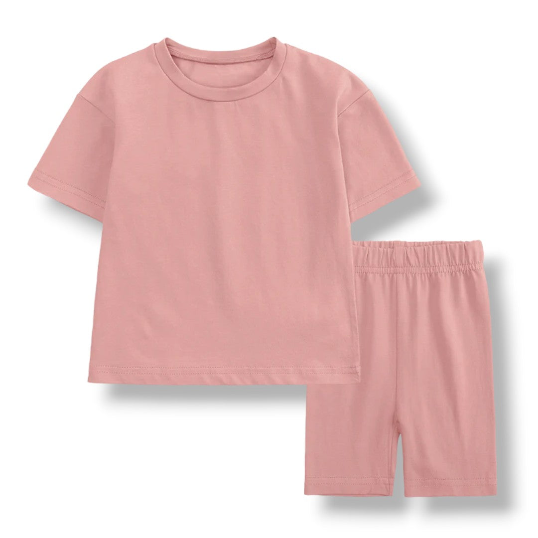 T-Shirt & Shorts Set - Rose